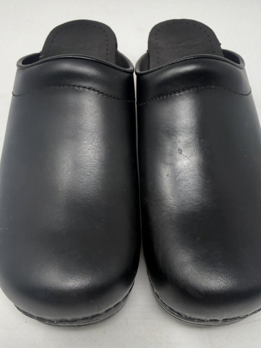 Dansko Sonja Open Back Clogs Womens 40 Black Leather Professional Mule